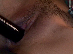 Lesbian pussy poking and licking between Asian Mintra and Sansanee