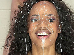 Bukkakke for Kapri Styles who likes her face covered with cum