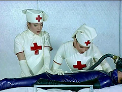 Sabrina Jade is a slutty nurse in a threesome with another one