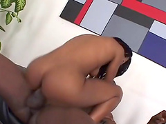 Balls deep mouth and pussy fucking for ebony slut Destiny Dane