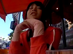 POV video of a Japanese stranger sucking a dick for money