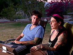 Redhead cutie Joanna Angel having her slippery twat penetrated