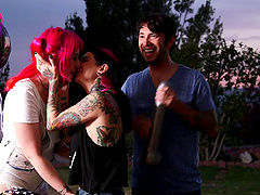 Redhead cutie Joanna Angel having her slippery twat penetrated