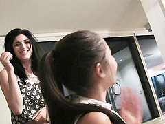 Sexy bespectacled wench has her juicy snatch penetrated hard