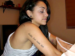 Delicious stunner has her wet snatch rammed by a long dick