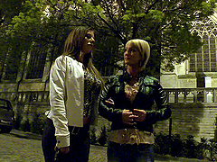 Interracial FFM threesome with cute Pearl Diamond & Debbie White