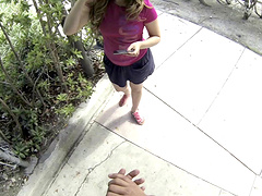 Paying a flirty teen and fucking her wet pussy in POV