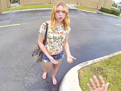 Fucking in fresh POV with a small titty blonde teen