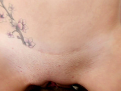 Super hot lace top on a blonde sucking dick and fucking hard