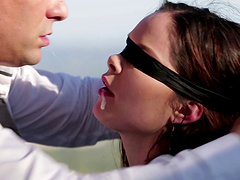 Chick dressed in sexy leather and cuffs gets fucked