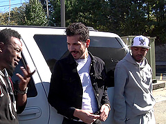 White guy fucked up the ass and in the mouth by black dicks