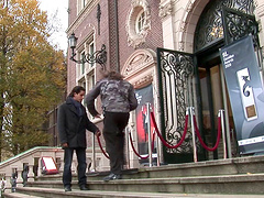 Big cock guy fucks this sexy hooker and cums on her stomach