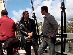 Bathroom is a nice place for her pussy to be stuffed with the dick