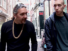 Lace lingerie on a real hooker fucking a random guy