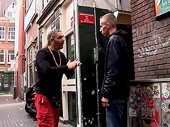 Lace lingerie on a real hooker fucking a random guy