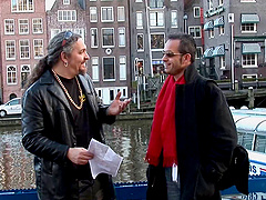 Client fucks the hooker hard and cums on her perky titties