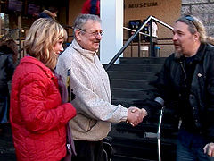 Two stunning chicks are completely ready for the guy's stiff cock