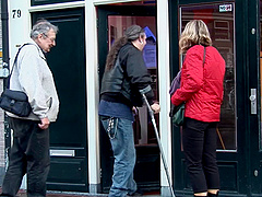 Two stunning chicks are completely ready for the guy's stiff cock