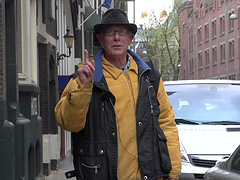 Old guy pays for a younger guy to nail and hooker in Amsterdam