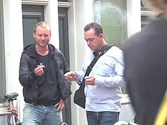 In the red light district he hooks up with a hooker