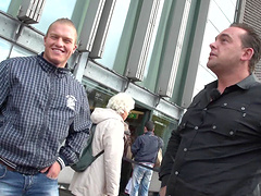 Muscular guy with tattoos pounds away on a hooker's hole