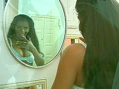 Balls deep pussy and ass fucking with handsome Latina Melissa