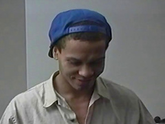 Girl gets a mouthful of the ginormous cock after it rams her hardcore