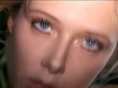 Blue-eyed amateur Sasha having a pleasurable bed sex
