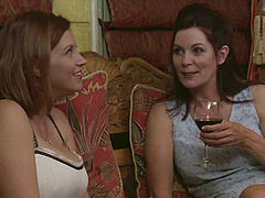 Amazing lesbo action with a mature lady by Magdalene and Sara