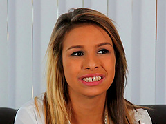 Gap toothed girl moaning for more as she gets laid hard