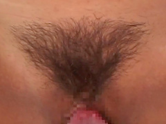 Hairy pussy Nao Ayukawa spreads her legs to be fucked good