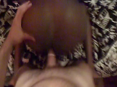 Black girl in his bedroom for a big dick homemade scene