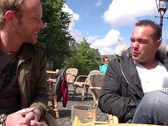 Sex tourist pays a blonde girl to suck his dick and fuck