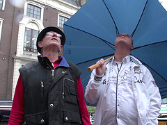 Lean blonde pornstar babe has hot sex in black stockings