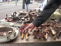 Flexible prostitute in a pair of white stockings gets laid