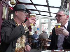 Cute prostitute and a horny old guy in glasses have sex