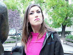 Pink lipstick is very nice for a blowjob before she fucks