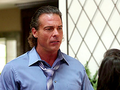 Dude sucks the wet cunt then smashes it hardcore getting her breath heavily