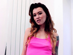 Skinny house cleaning girl ass fucked by a monster cock