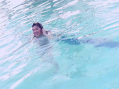 Pretty Asian girl takes an erotic bath and plays with her vagina