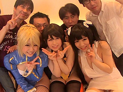 Kinky Japanese chicks will do anything for pussy craving fellows