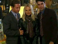 DP MMF Threesome with a Cock Sucking Blonde MILF Katja Kean