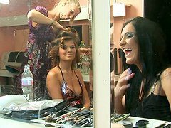 Backstage with Jasmine and Honey as they get it on