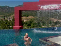 Outdoors fucking in the pool with small natural tits Sharon Wild