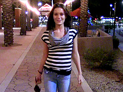 Public ass flashing on Christmas with a genuine beauty