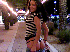 Public ass flashing on Christmas with a genuine beauty