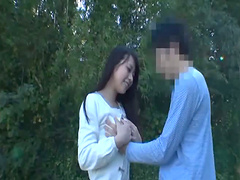 Nice ass Japanese babe gets fucked in outdoors by her lover