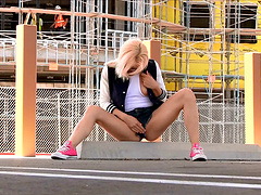 Nerdy blonde reveals to be a wild mare who adores the masturbation