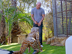 Leopard print spandex on this huge tits slut fucking hardcore