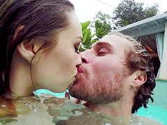 Her name is Lyra and she's totally ready to have sex by the pool